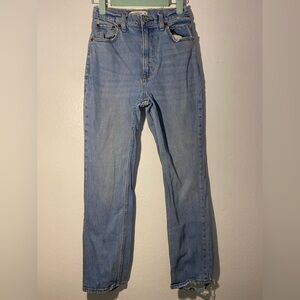 Abercombie And Fitch The Ankle Straight Ultra High Rise Jeans Size 0 25